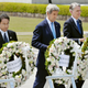 US secretary of state John Kerry (center) with Japan’s foreign minister Fumio Kishida and Britain’s foreign minister Philip Hammond.